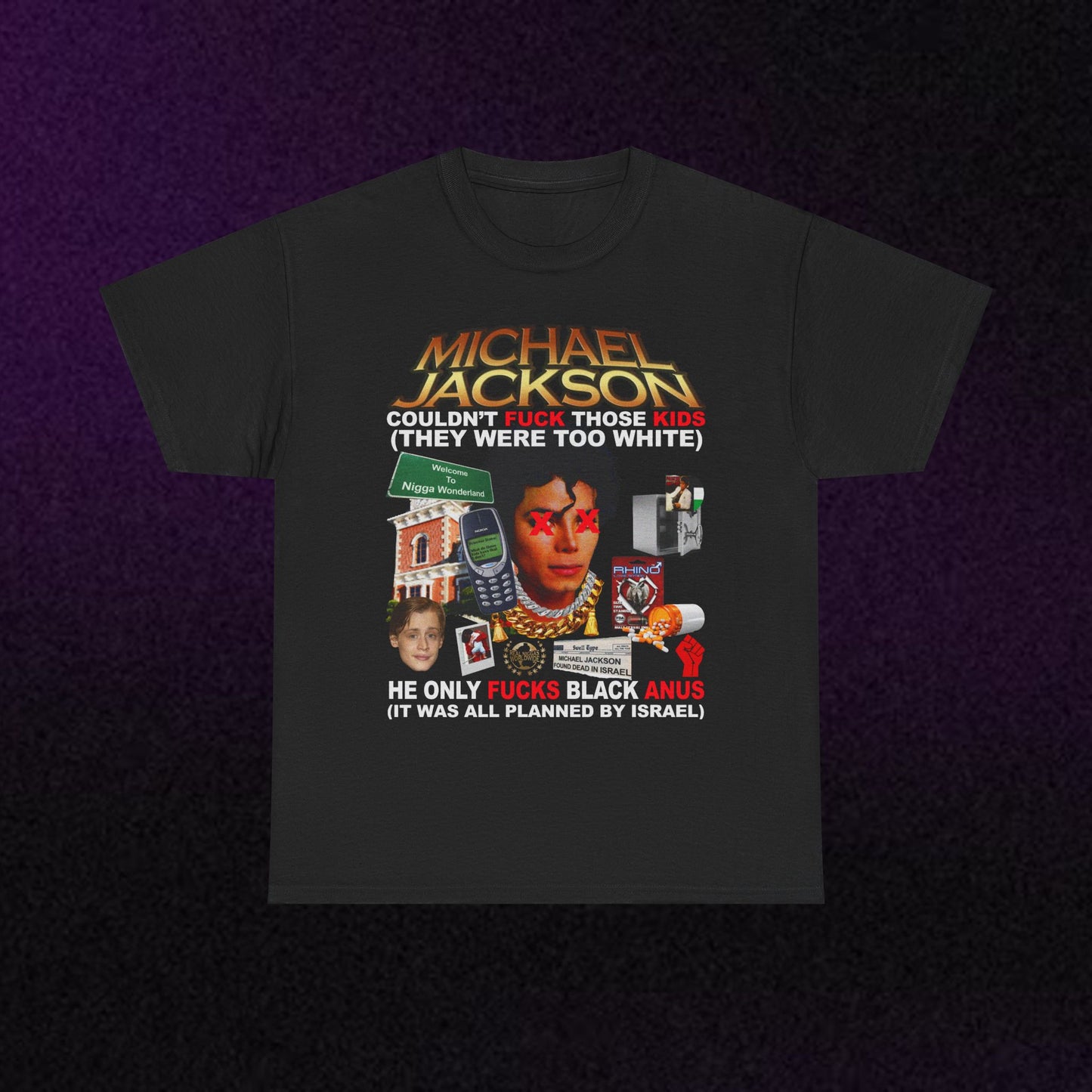 Controversial Graphic Tee — Michael Jackson Parody Design