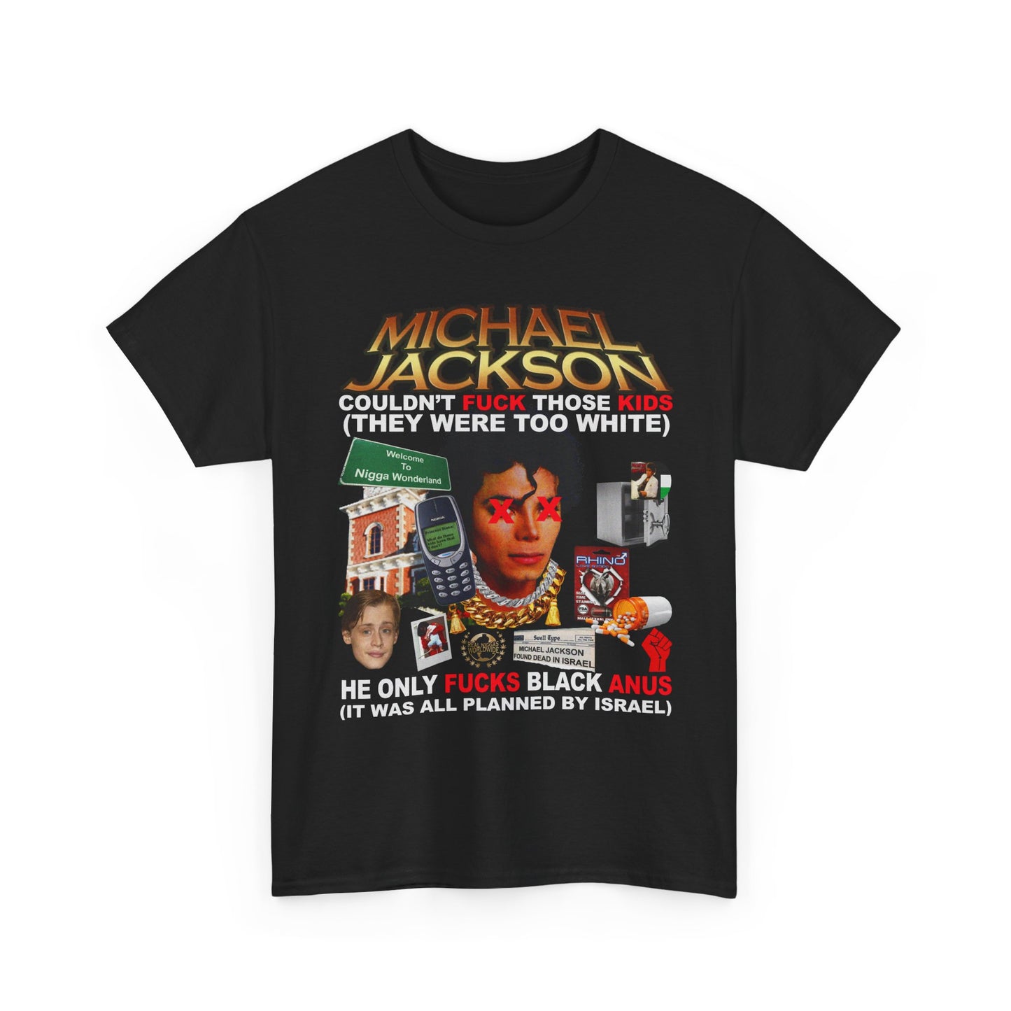 Controversial Graphic Tee — Michael Jackson Parody Design